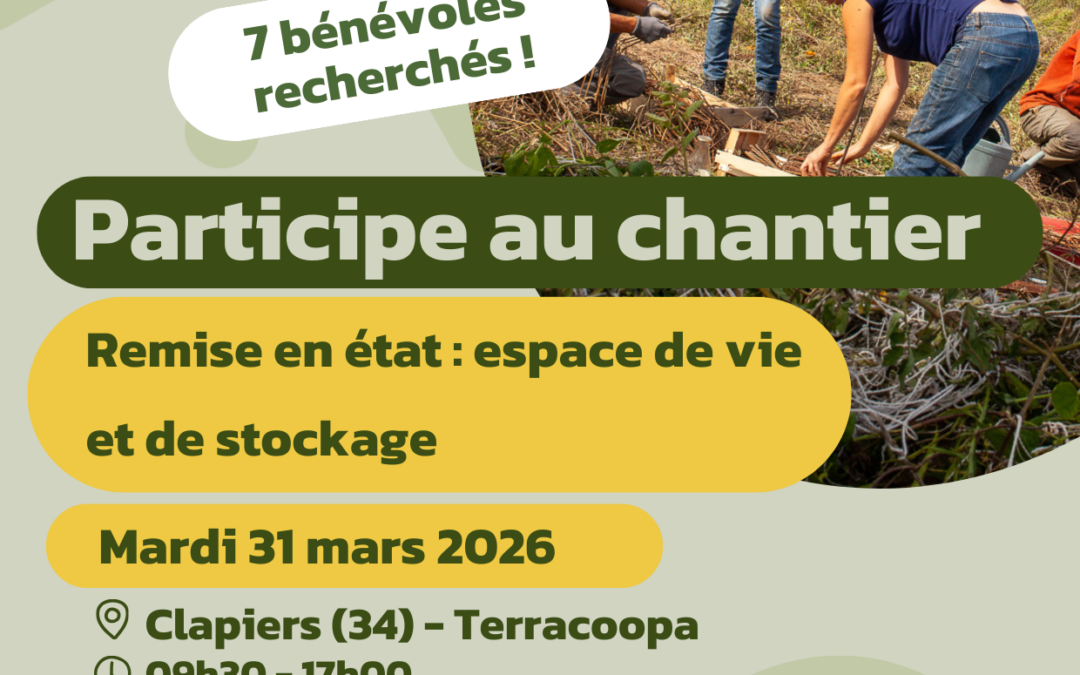 Chantier collectif à Viviers – Mardi 31 mars