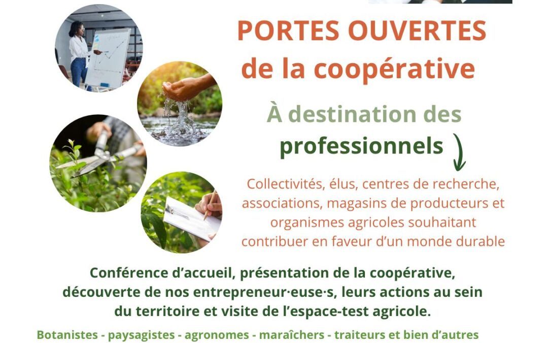 vendredi 29 mai 14h – Journées Portes Ouvertes Professionnelles de Terracoopa !